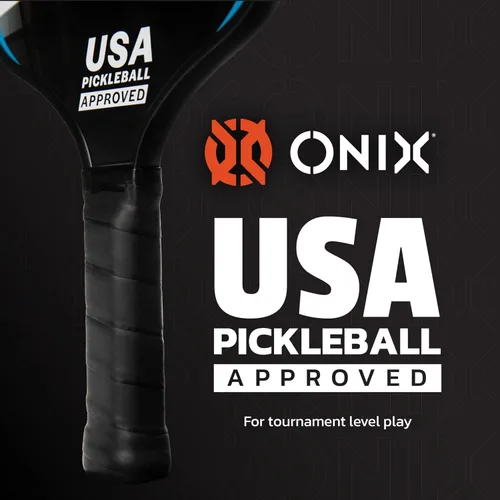 Vista 6 de Onix Graphite Z5 - Paleta de pickleball de fibra de carbono con forma de cuerpo ancho, núcleo de panal y cara de grafito ONIX Paleta de pickleball