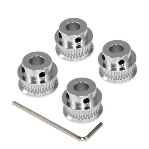 Vista 8 de 2GT Poleas de 30 dientes de 0.197 in de diámetro 30T Poleas de correa de distribución de aluminio para correa de 0.236 in de ancho, piezas