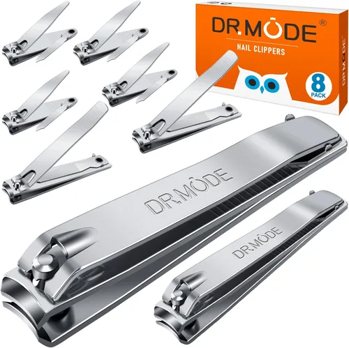 Vista 8 de DRMODE Cortaúñas de dedo para adultos, paquete de 2 cortaúñas grandes y pequeños, juego de cortaúñas para hombres y mujeres, cortaúñas afiladas