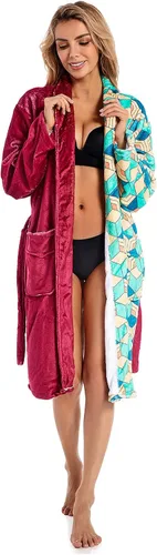 Vista 5 de Demon Slayer Kimono Albornoz Albornoz Franela Invierno Cuello Salón Chal Pijamas Ropa de Dormir para Hombres Mujeres