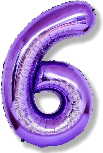Vista 43 de Globos de Sirena Número 0 de 40 Pulgadas, Juego de Globos de Números Grandes Morado Verde Azulado Arcoíris 0-9, Globos de Números de Papel