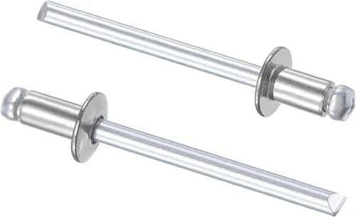 Vista 19 de uxcell Remaches ciegos 304 Acero Inoxidable 0.126 in Diámetro 0.197 in Longitud de Agarre Plata 100pcs