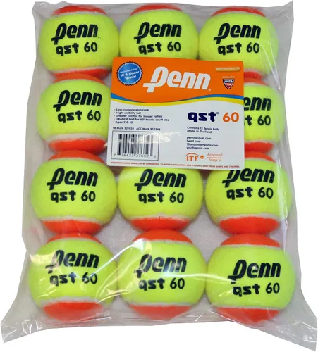 Vista 2 de Penn QST 60 - Pelotas de tenis de fieltro naranja para principiantes