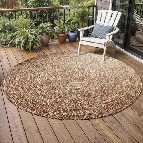 Vista 14 de BNM - Alfombra ovalada bohemia para interiores y exteriores con patrón trenzado sólido, perfecta para patio trasero, patio, oficina, sala de estar