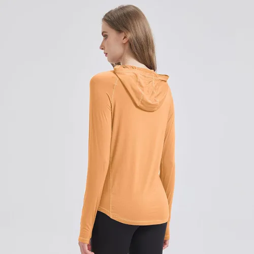 Vista 6 de netdraw Sudadera de manga larga con capucha de viscosa de bambú ultrasuave UPF 50+ para mujer