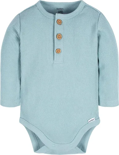 Vista 5 de Gerber Mamelucos Henley de manga larga para bebé (2 unidades)