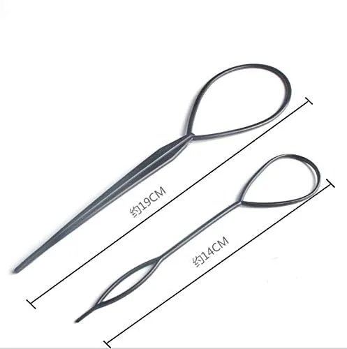 Vista 2 de 1 Unidad(2 piezas) Plástico Magic Hair Braid Cola de caballo Herramienta Clip Herramienta Simple DIY Estilo de Cabello Accesorios Estilo Estilo Azul
