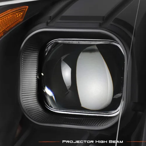 Vista 7 de AKKON - Para 2008-2014 Cadillac CTS Faros LED de proyector doble negro con carcasa Switchback [Modelo halógeno]