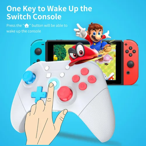 Vista 4 de GCHT GAMING Controlador de interruptor, controlador Switch Pro para interruptor inalámbrico SwitchLiteOLED con Wake Up AmiiboNFC, turbo, movimiento