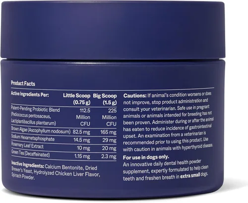 Vista 9 de PetLab Co. ProBright Advanced - Polvo dental para perros extra pequeños, 30 cucharadas