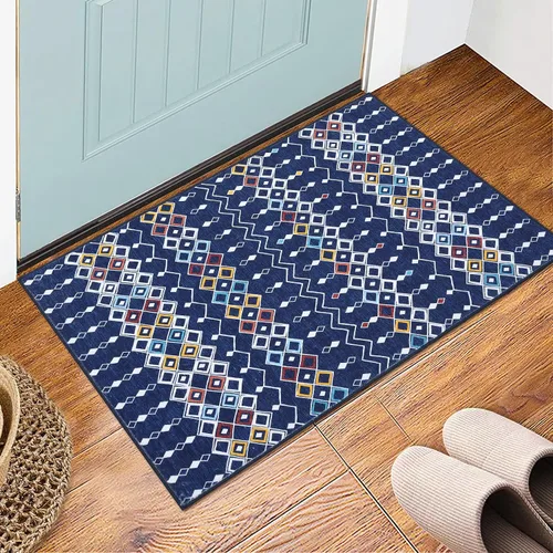Vista 17 de FairOnly Tapete marroquí bohemio de 2 x 3 pulgadas, lavable, antideslizante, pequeño, para baño, cocina, dormitorio, entrada