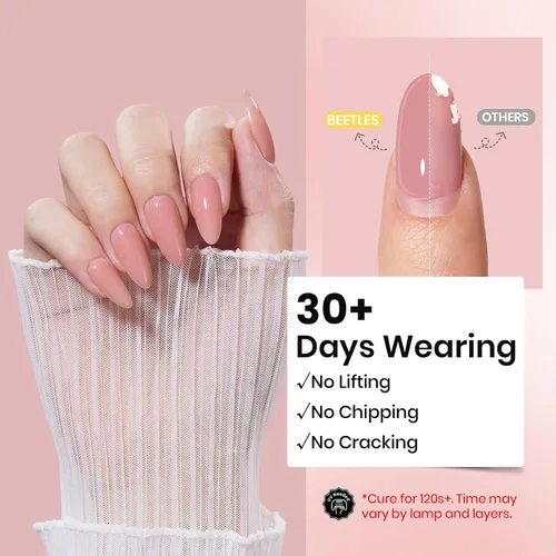 Vista 21 de Beetles Kit de Gel Duro para Uñas Clásico Neutro 3 Colores 9 en 1 Extensión de Uñas Esculpido de Alta Dureza para Profesionales de Salón Gel