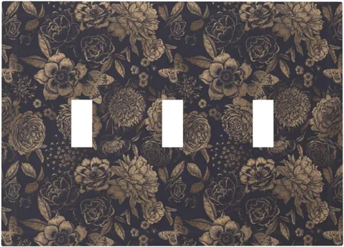 Vista 16 de William Morris Floral Boho Azul Medianoche Azul Bohemio Flor 1 Banda Dúplex Cubierta de Salida Decorativa Receptáculo Único Interruptor Eléctrico