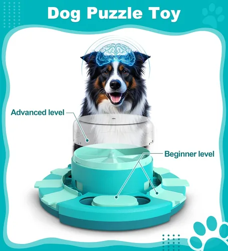 Vista 2 de Aluckmao Juguetes Rompecabezas para Perros, Dispensador de Golosinas, Estimulación Mental Comer lento, estimulación cerebral enriquecimiento