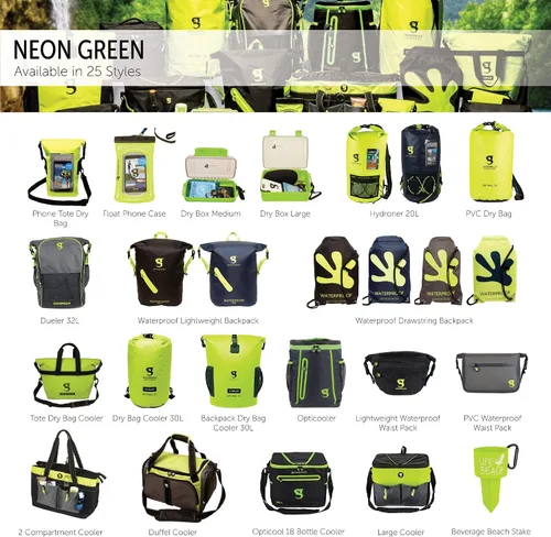 Vista 4 de geckobrands Mochila impermeable de 30 l, Azul marino Verde, 30 L, Mochila impermeable 30l