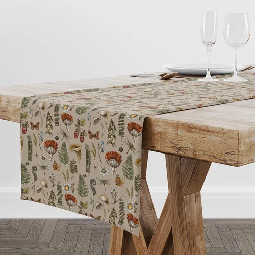 Vista 7 de Camino de mesa de flores de los años 60 y 70, retro, bohemio, hippie, para niños, niñas, fiesta, hogar, cocina, mesa, decoración, 36 x 13 pulgadas