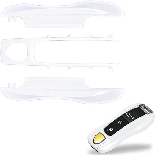 Vista 25 de Funda de llavero pintada de 3 piezas de repuesto - Compatible con llavero Porsche, MK1 (Gris Ágata)