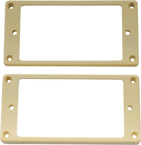 Vista 6 de Musiclily Pro Anillos de montaje para pastillas Humbucker de fondo plano de plástico, juego de bastidor de puente y mástil para guitarra eléctrica