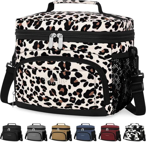 Vista 11 de Vankor Lonchera para Hombres y Mujeres, Bolsa de Almuerzo Aislada Reutilizable a Prueba de Fugas, Bolsa de Almuerzo Refrigerada con Correa Ajustable