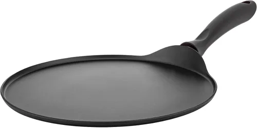 Vista 5 de Hascevher Teflon Classic - Sartén antiadherente para crepas de 7 pulgadas, utensilios de cocina CR7, color negro