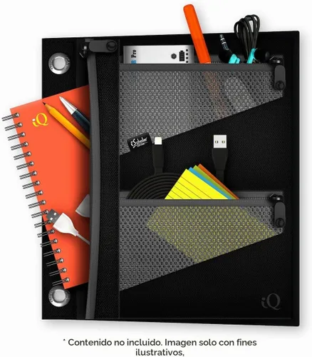 Vista 3 de iScholar Estuche para lápices expandible jumbo, 3 bolsillos, el color puede variar (55035)