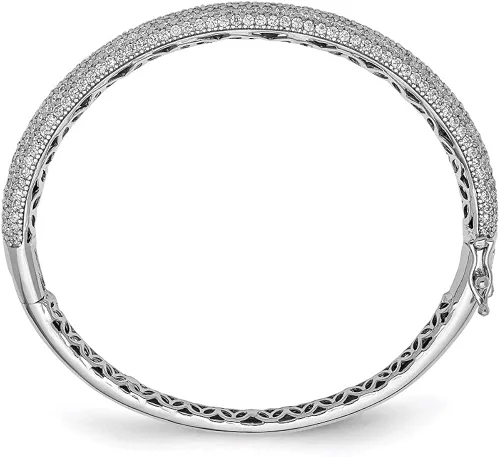 Vista 2 de Diamond2Deal Juego de pulsera de plata de ley 925 con circonita cúbica, para mujer, Plata de ley, Circonita cúbica