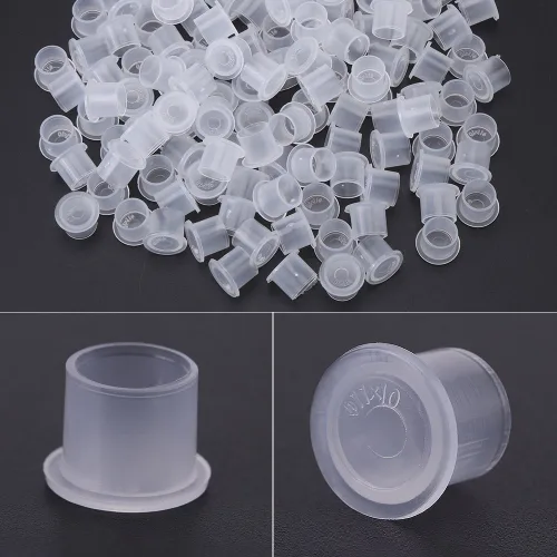 Vista 6 de Vasos de tinta, tinta de pigmento, 1000 unidades, recipiente de tinta de pigmento Microblading, soporte de tinta para cejas, kit de accesorios