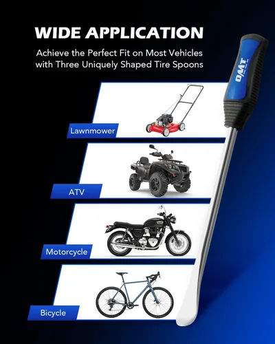 Vista 6 de Orion Motor Tech Kit de cuchara para neumáticos, 20 piezas de herramienta de cambio de neumáticos para motocicleta, motocross, césped, tractor