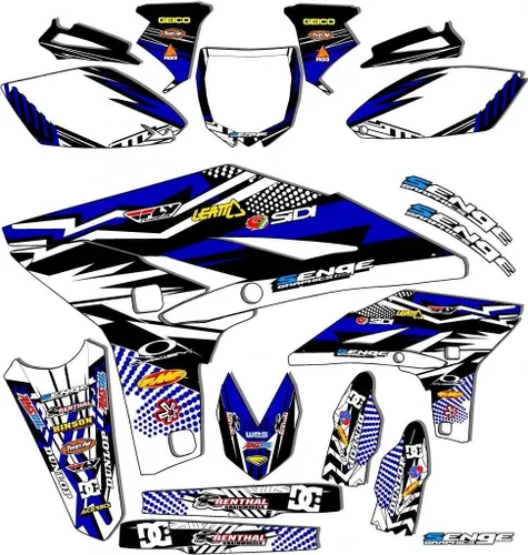 Vista 7 de 2007-2014 WR 250 F Mayhem Black Senge Kit de base gráfica compatible con Yamaha