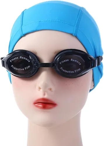 Vista 3 de Leadigol Gafas de natación unisex para adultos, gafas de natación, gafas de natación de silicona con tapones para los oídos, paquete de 2 gafas