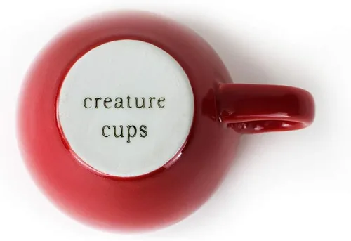 Vista 4 de Creature Cups - Taza de cerámica LOBSTER (11 onzas, exterior rojo) - Taza con animal 3D en el interior - Regalo de cumpleaños, festivo y de Langosta