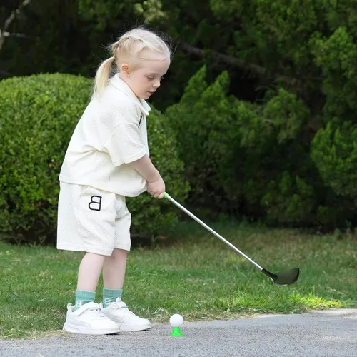 Vista 8 de Juego de palos de golf para niños pequeños, palos de golf retráctiles con tapete de putting para niños de 2, 3, 4, 5 (mano derecha), juego