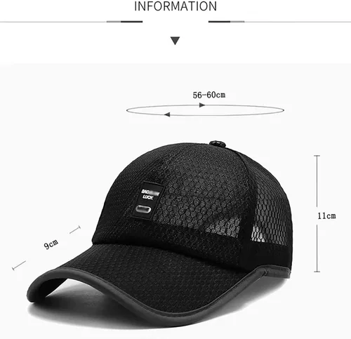 Vista 8 de Sombrero de sol para hombres y mujeres, sombrero de béisbol de enfriamiento para deportes al aire libre, viajes, camping, ventilador alimentado por