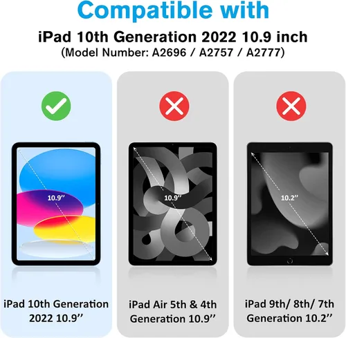 Vista 2 de ProCase Funda para iPad de 10.ª generación con soporte para lápiz 2022, iPad de 10.9 pulgadas, paquetes con ProCase para iPad de 10.ª