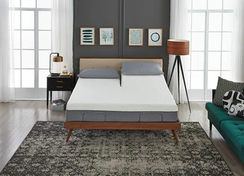 Vista 11 de Juego de sábanas Split King con 2 sábanas bajeras individuales XL, ropa de cama de 5 piezas, sin arrugas, resistente a la decoloración, microfibra