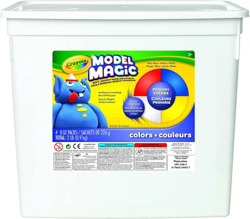 Vista 9 de Crayola Model Magic Naturals, alternativa a arcilla para modelar, cubo de 2 libras, regalo, 4 paquetes (8 onzas cada una)