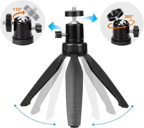 Vista 2 de Soporte de trípode para mini proyector compatible con APEMAN, DR. J Upgrade, DBPOWER, Anker, Artlii, LoongSon, AAXA Technologies y la mayoría