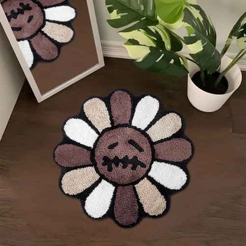 Vista 24 de Trippy Alfombra de Cara Feliz Alfombras Geniales Tufted de Secado Rápido Tapetes de Baño para Baño Antideslizantes Tapete de Baño Absorbente de Agua