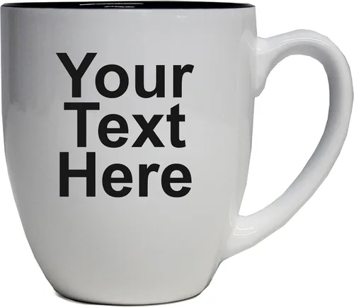 Vista 9 de My Personal Memories Taza de café con leche grabada personalizada y taza de té personalizada con su texto (negro)