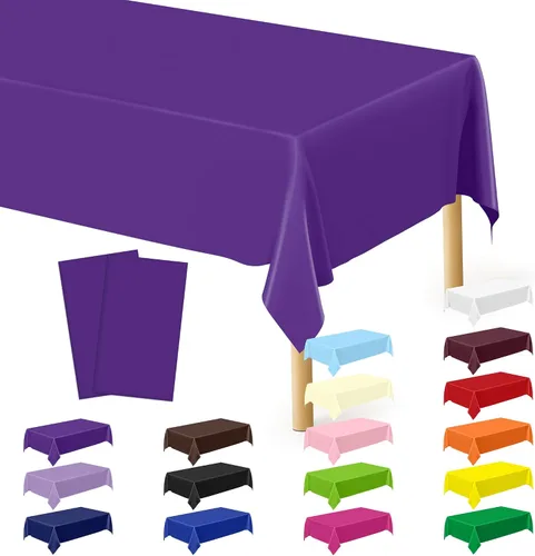 Vista 66 de Suministros de regreso a clases, 2 manteles de 108 x 54 pulgadas, manteles desechables coloridos para el primer día de escuela, rectangular