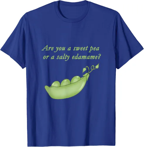 Vista 14 de ¿Eres un guisante dulce o edamame salado? Camiseta, Negro
