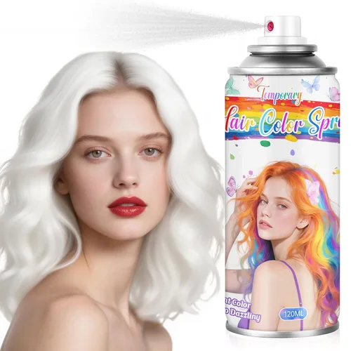 Vista 11 de Spray de color gris para el cabello – Tinte temporal para mujeres, niños