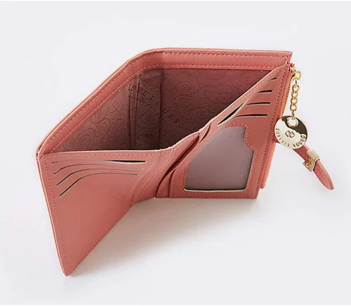Vista 7 de Bolso corto de piel sintética con bloqueo RFID para mujer, cartera de mano mediana plegable para tarjetas, monedero, organizador pequeño para mujer