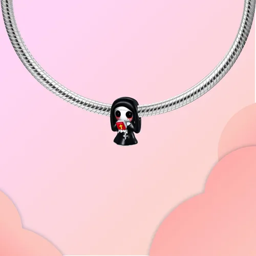 Vista 268 de LUXILLA Abalorio de plata de ley 925 para madre, hija, abuela, para familia, amor, madre, hija, abuela, para pulseras, collares, dijes, abalorios