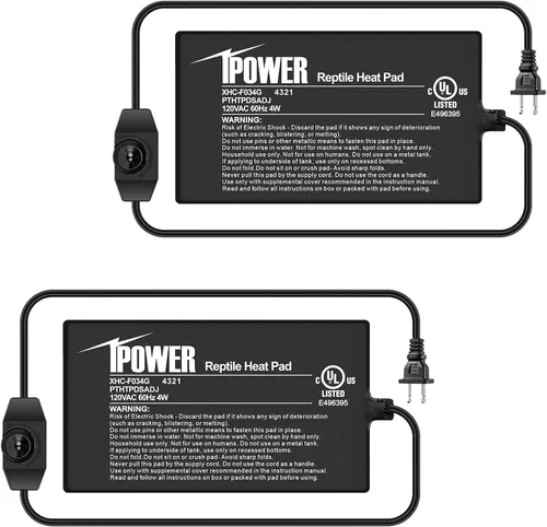 Vista 22 de iPower Almohadilla de Calor para Reptiles de 6 x 8 Pulgadas, 8 W, Calentador de Terrario Debajo del Tanque, Alfombrilla Calefactora para Tortuga