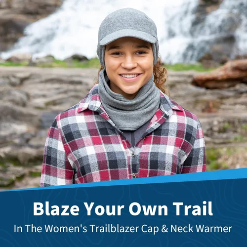 Vista 4 de TrailHeads Trailblazer Adventure - Juego de regalo para mujer con gorro de cola de caballo y calentador de cuello de micro