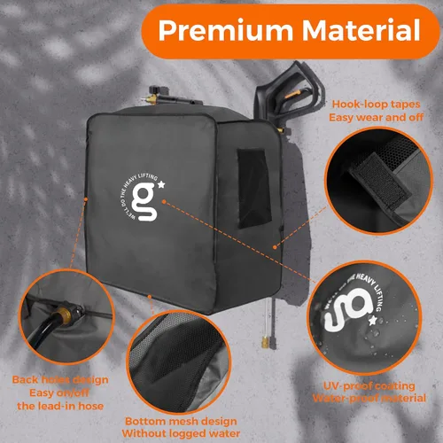 Vista 3 de Giraffe Tools - Funda para lavadora a presión para Grandfalls Plus/Plus+ y Pro Resistente a los rayos UV, impermeable, antidecoloración
