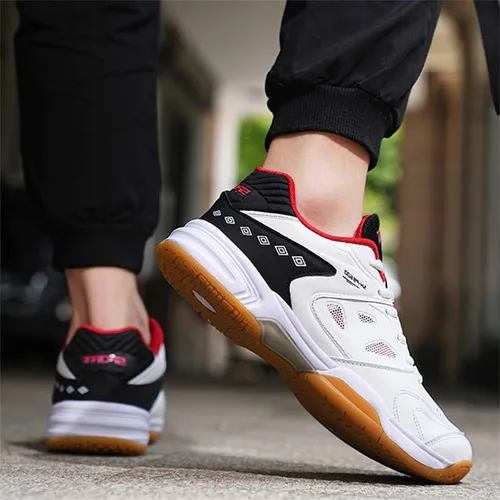 Vista 6 de VEACAM Tenis de bádminton para hombre, estilo casual, atléticos, a la moda, zapatos deportivos de pickleball antideslizantes, zapatos de squash