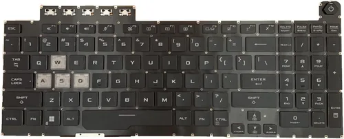 Vista 3 de Teclado de repuesto para portátil con retroiluminación de colores RGB para ASUS TUF Gaming 8 F15 FX506 FA506 FA506II FX506H FA506Q FX506L FA506H F17