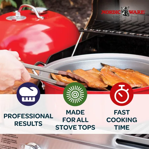 Vista 3 de Nordic Ware Ahumador de Hervidor para Estufa, Tamaño Completo, Rojo